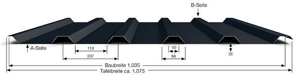Trapezblech 35/207 – Schütte Aluminium