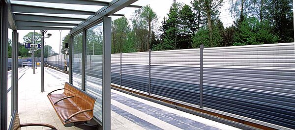 Lärmschutzwand für die Bahn