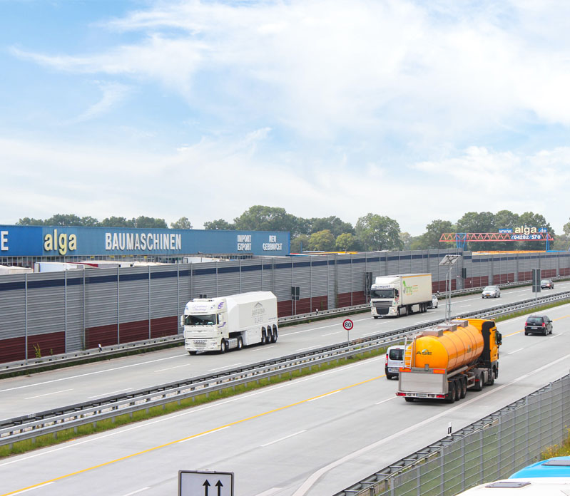 Lärmschutzwand an der Hauptstraßen